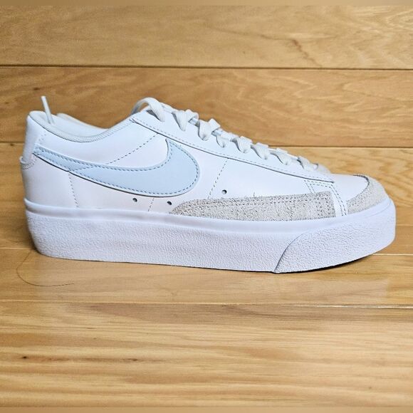 Nike Blazer Low Platform White Blue Tint Lemon Twist Womens Shoe DJ0292-112 - Picture 1 of 14